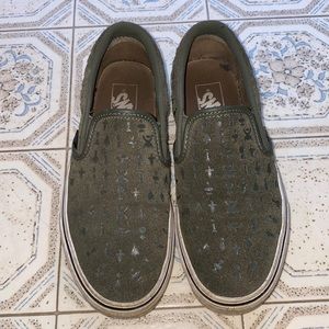 Green Hieroglyph Vans